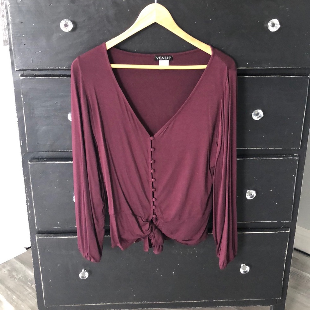 Burgundy Venus top size small